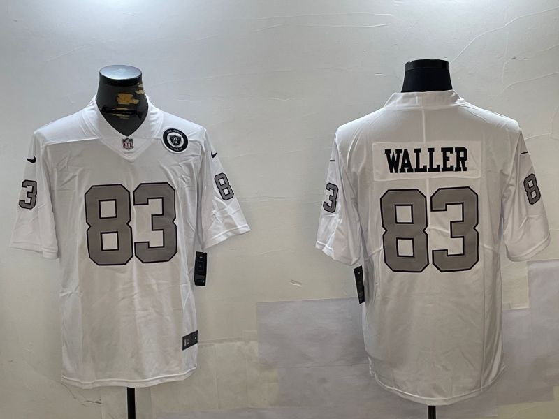 Men Oakland Raiders #83 Waller White Second generation 2024 Nike Limited NFL Jersey style 2->oakland raiders->NFL Jersey